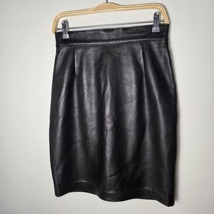 Danier Black Leather Pencil Skirt